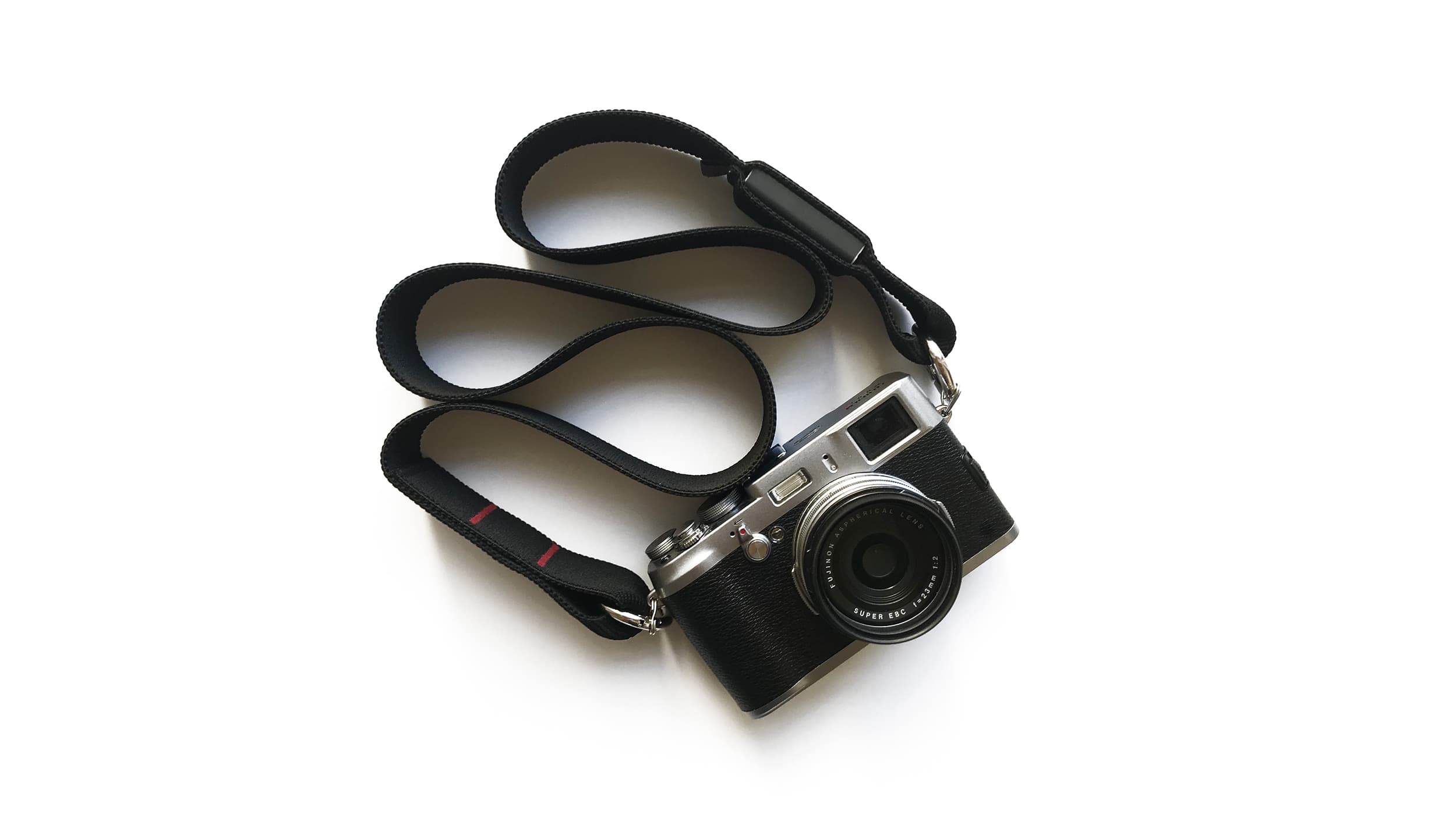 Elastische camera strap in zwart, foto 2