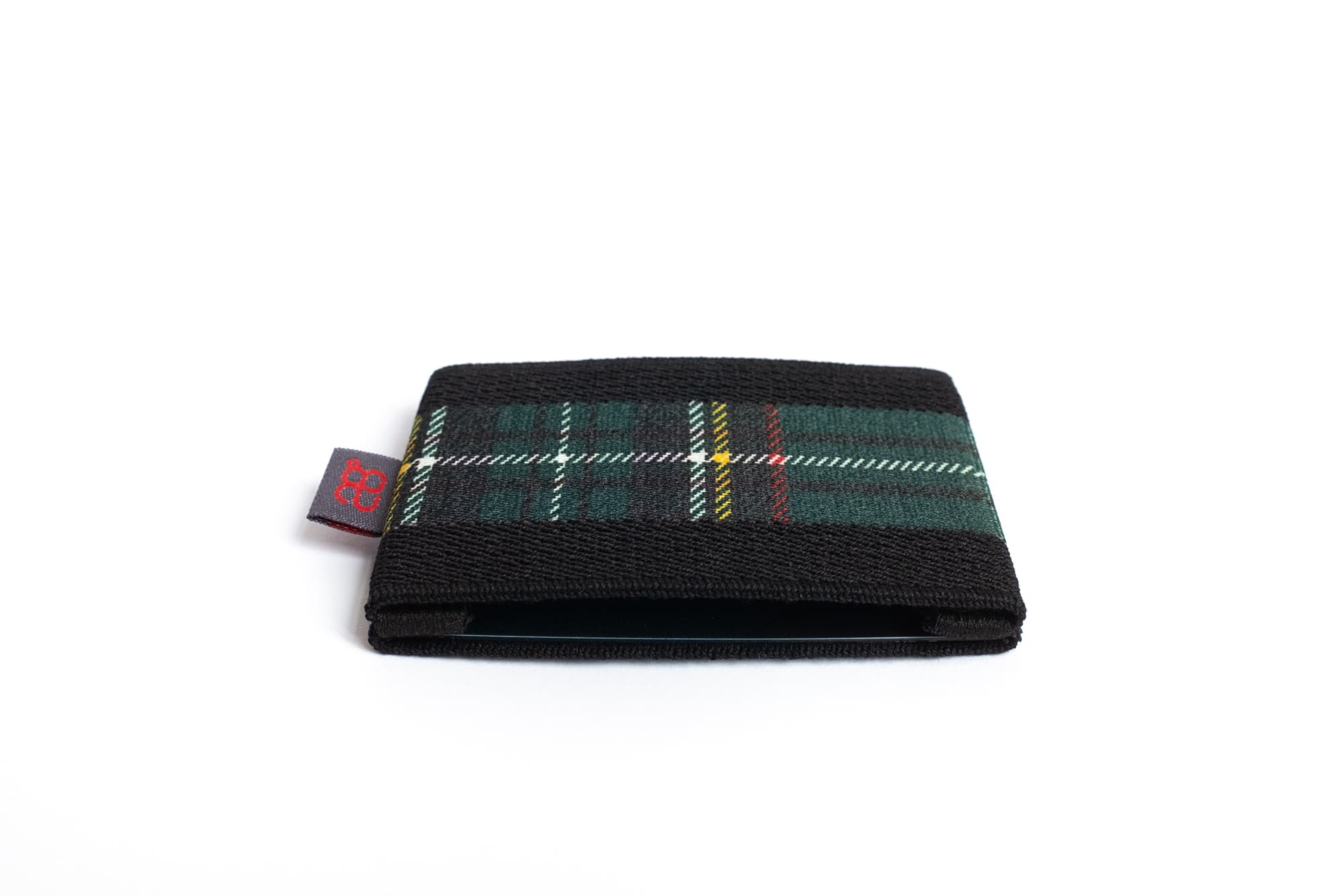 Nº8 portemonnee in zwart met tartan-band, foto 1